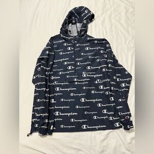 Champion Dark Blue Logo Windbreaker